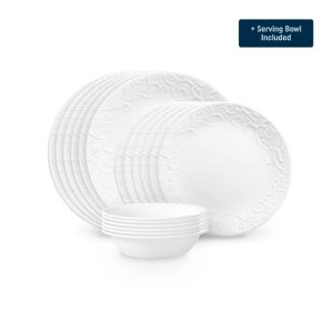Corelle® Bella Faenza Dinnerware Set – Service for 6 + Serving Bowl