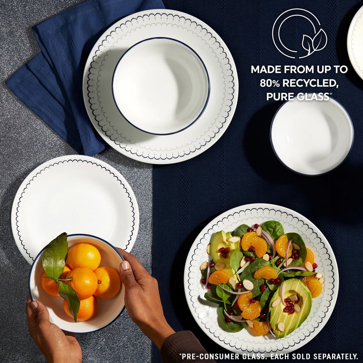 Corelle® Caspian Lace 8.5" Lunch Plate, 6 pack - Image 6