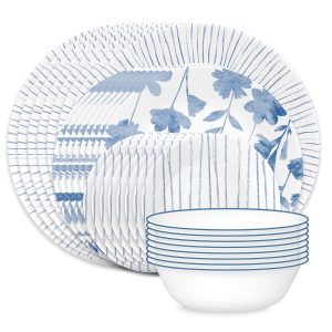 Corelle® Botanical Stripes 32-piece Dinnerware Set, Service for 8