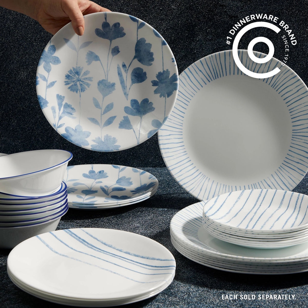Corelle® Botanical Stripes 18-ounce Cereal Bowl - Image 3