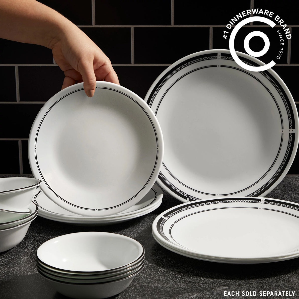 Corelle® Brasserie 8.5" Salad Plate, 6-pack - Image 2