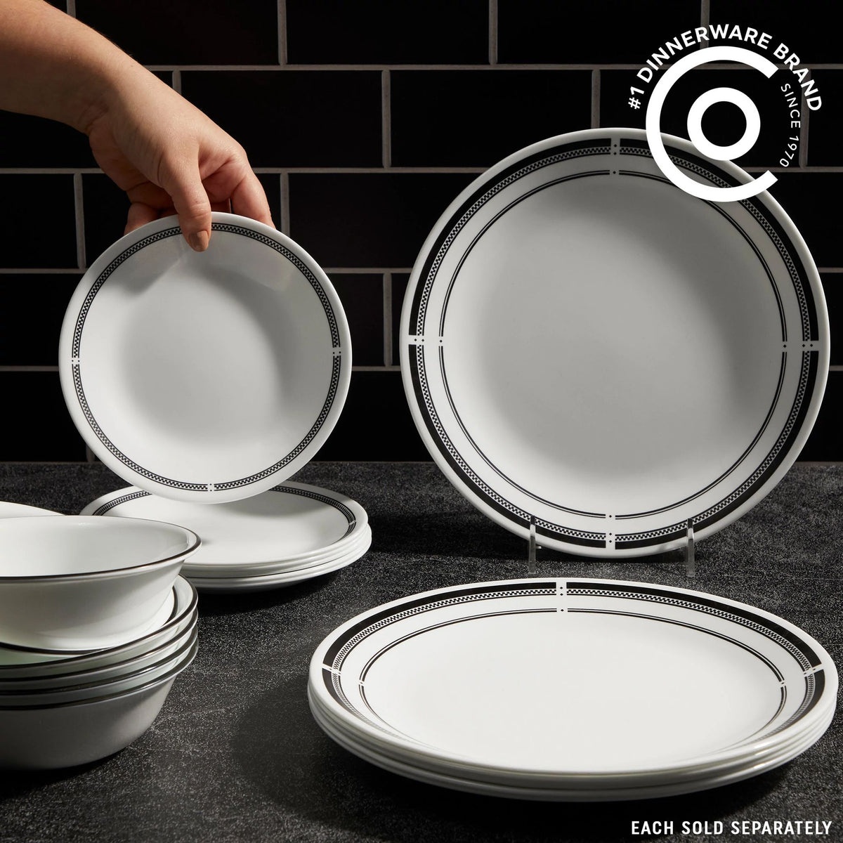 Corelle® Brasserie 6.75" Appetizer Plate, 6-pack - Image 3