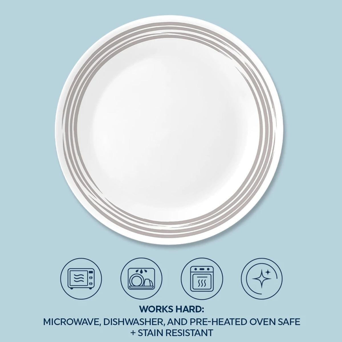 Corelle® Brushed Silver 10.25" Dinner Plate - Image 3