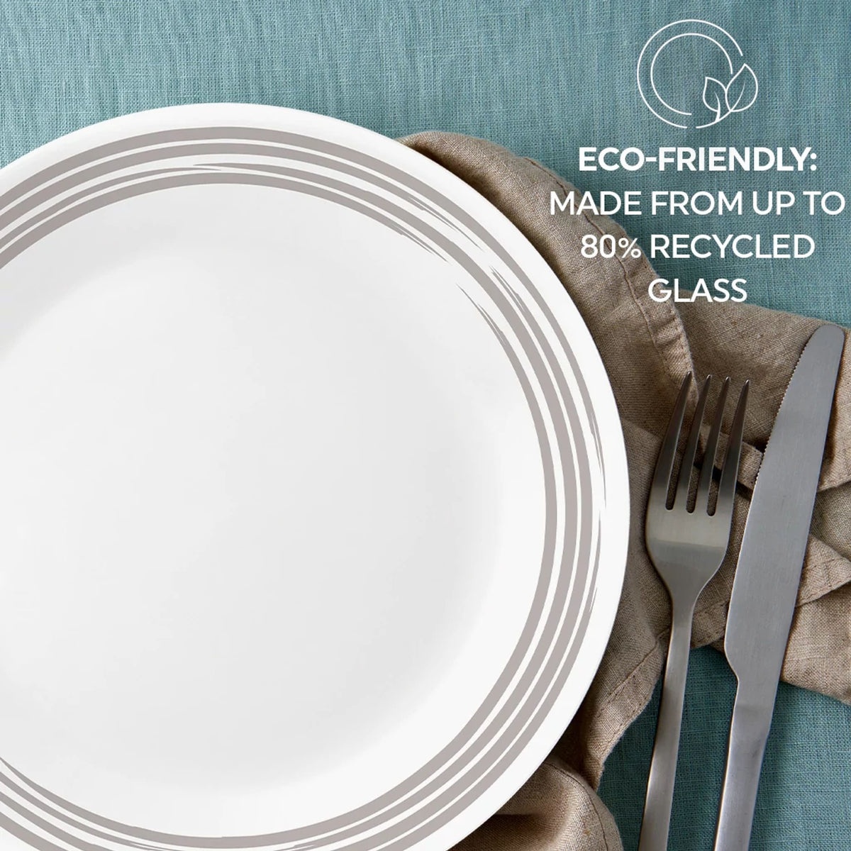 Corelle® Brushed Silver 10.25" Dinner Plate - Image 6