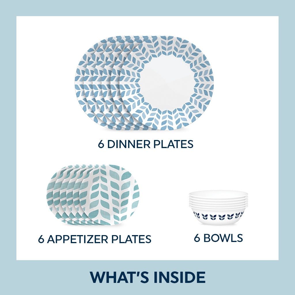 Corelle® Global Collection Northern Pines 18-piece Dinnerware Set, Service for 6 - Image 2
