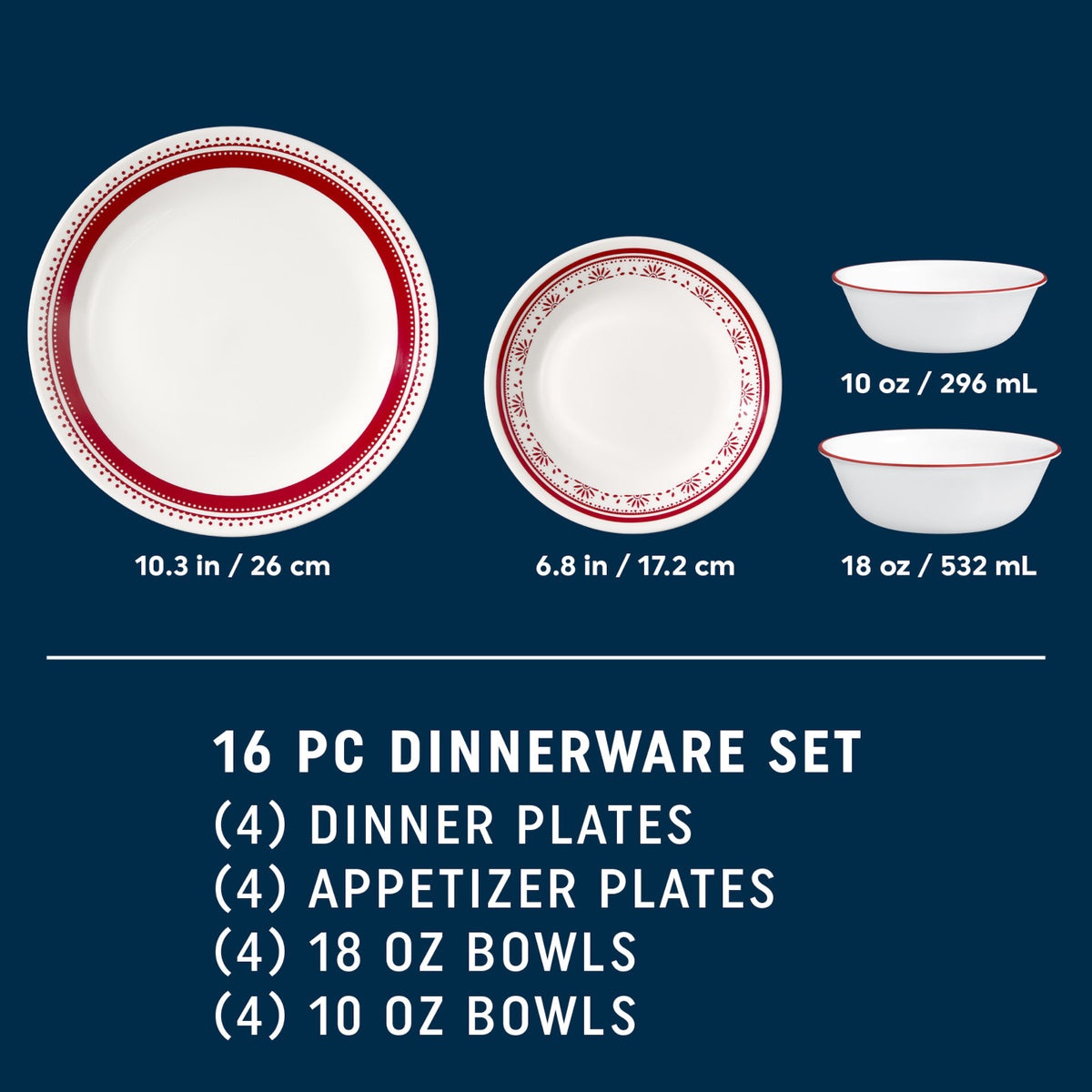 Corelle® Sadie 16-piece Dinnerware Set, Service for 4 - Image 2