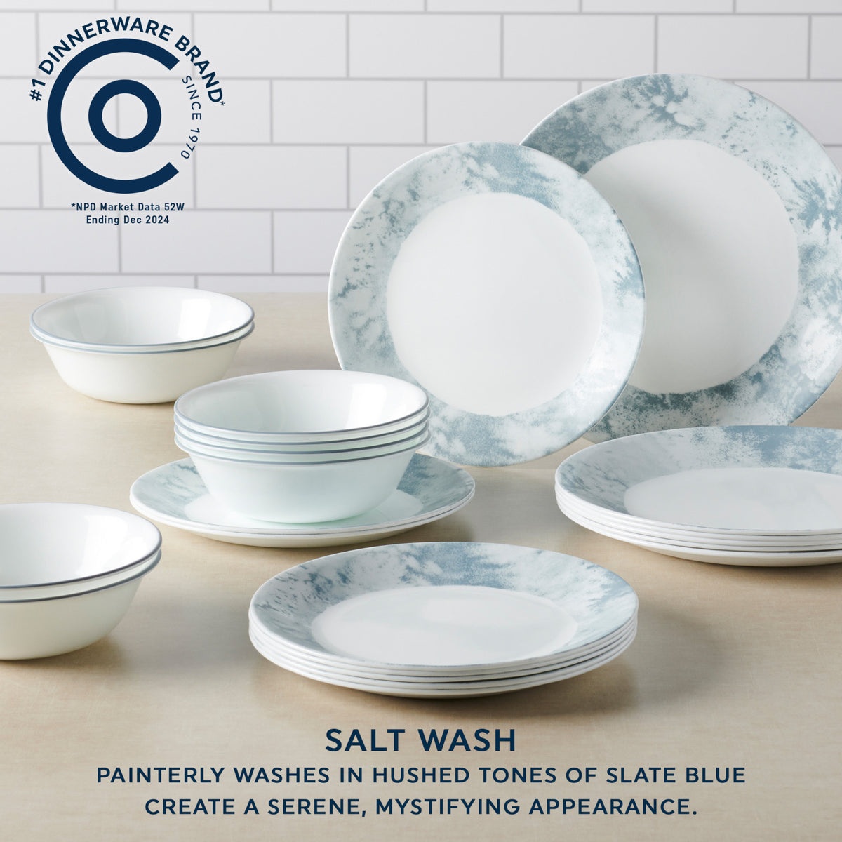 Corelle® Salt Wash 12-piece Dinnerware Set, Service for 4 - Image 3