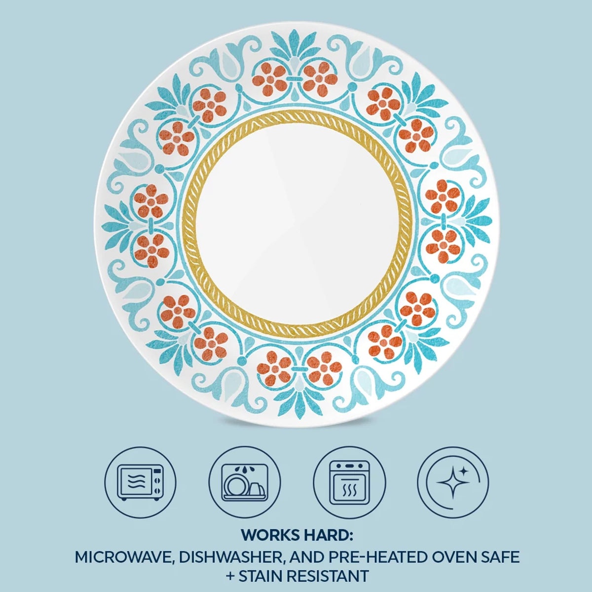 Corelle® Global Collection Terracotta Dreams 8.5" Salad Plate - Image 3