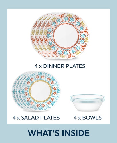 Corelle® Global Collection Terracotta Dreams 12-piece Dinnerware Set, Service for 4 - Image 2