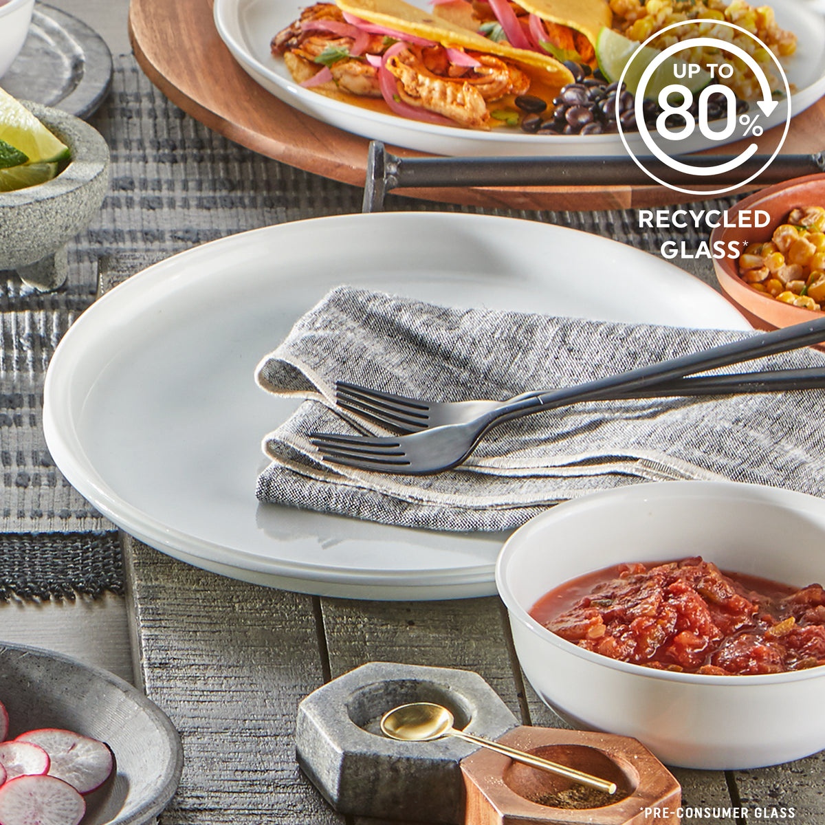 Corelle® Modern Rounds 12-piece Dinnerware Set, Service for 4 - Image 3