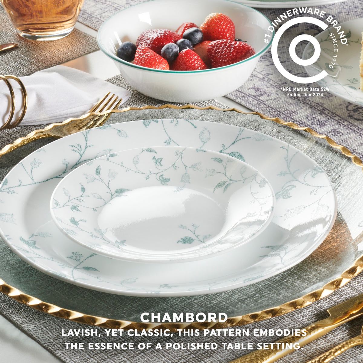 Corelle® Chambord 18-piece Dinnerware Set, Service for 6 - Image 3