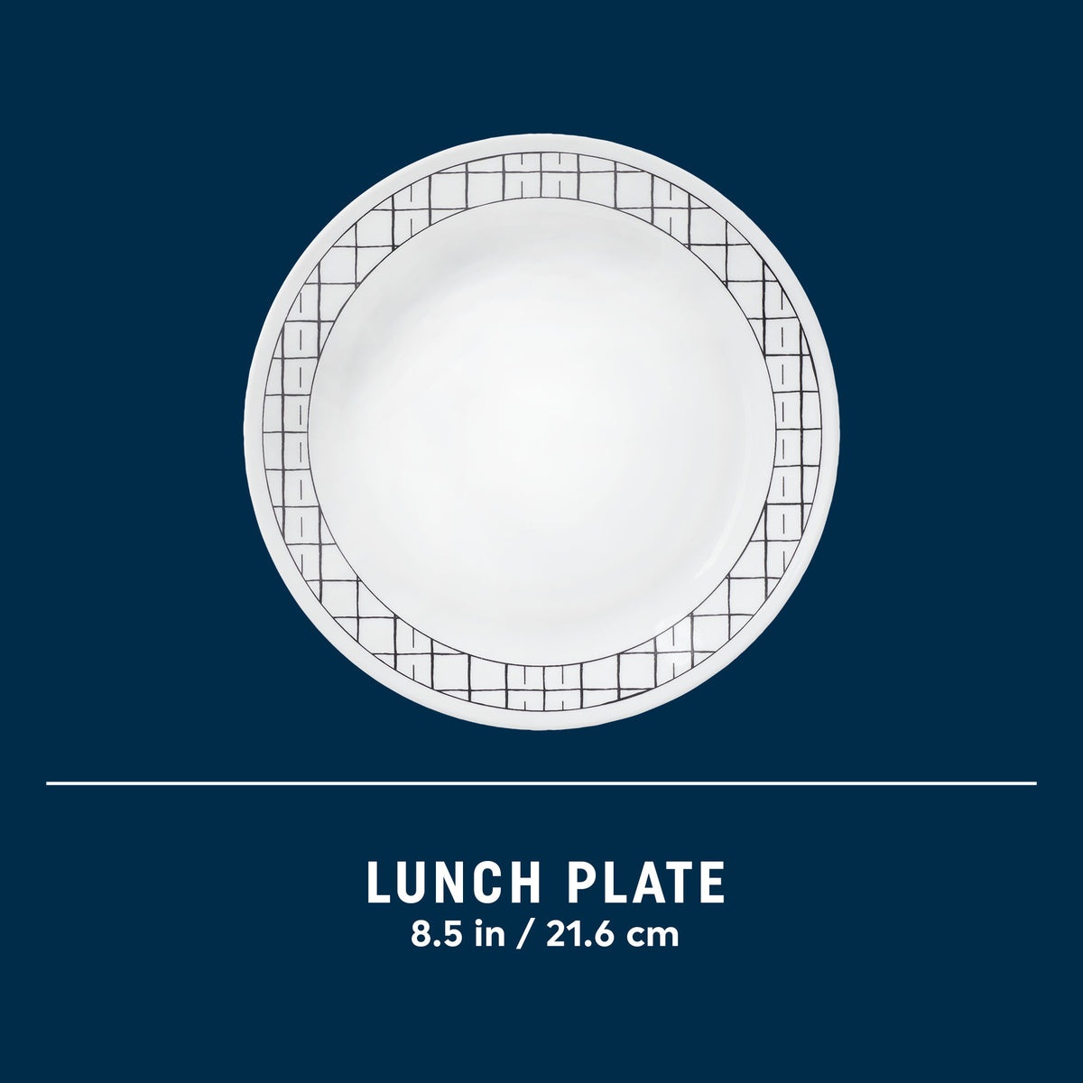 Corelle® Delicate Grid 8.5" Lunch Plate, 6-pack - Image 6