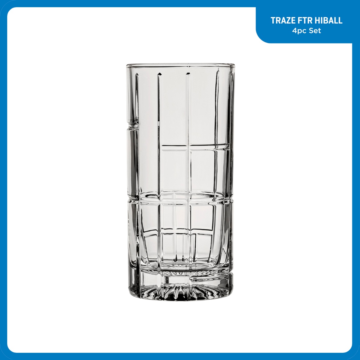 Ocean Glass Traze FTR Highball Glasses (4-Pieces), 12-ounce, Dishwasher Safe - Image 2