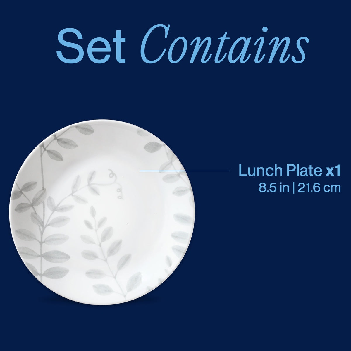 Corelle® Flowing Fern 8.5" Lunch Plate - Image 3